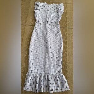 Light blue/periwinkle Lace Pencil Skirt